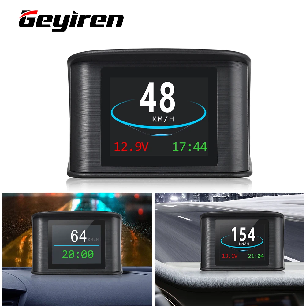 WEIYIN HUDCar дисплей на лобовом стекле HD P10 OBD цифровой спидометр бортовой компьютер