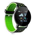 IP67 водонепроницаемый смарт-браслет 119Plus, часы с пульсометром, Смарт-часы, спортивные часы, ремешок, Смарт-часы для Android IOS A2