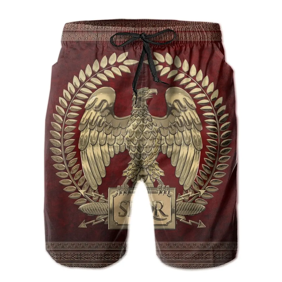 

Мужские спортивные штаны, пляжные плавки с римской империей, спортивные быстросохнущие сетчатые Повседневные Симпатичные забавные шорты с...