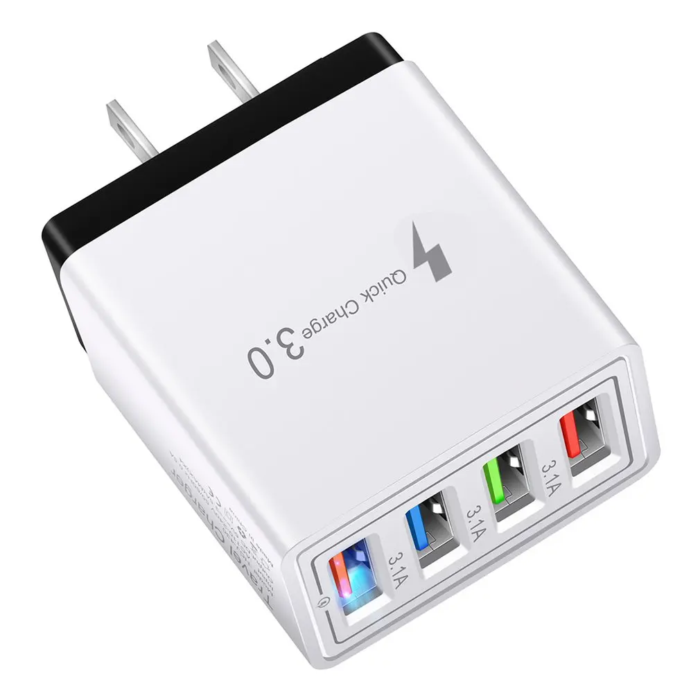 Адаптер питания с 4 USB портами для телефонов iPhone Android|Зарядные устройства| |
