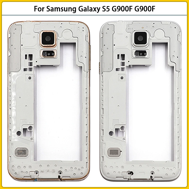 Новинка высокое качество средняя рамка для Samsung Galaxy S5 i9600 G900F G900H задняя Крышка