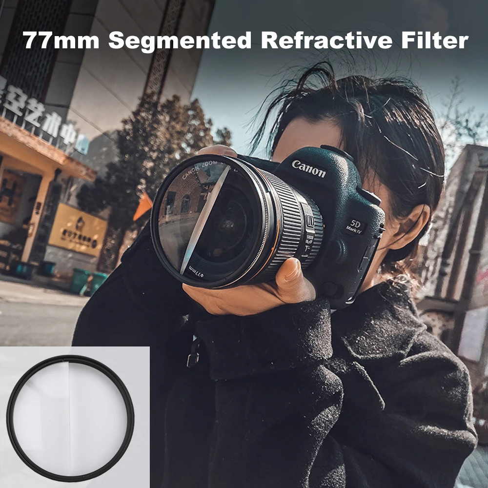 

77mm Photography Foreground Blur Photography Props Segmentation Refractive Glass Prism SLR Camera Accessories Filter
