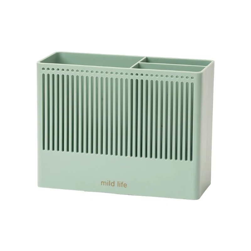 

Kitchen Plastic Utensil Holder Wall Mounted Drain Chopsticks Cage Cutlery Storage Partition Rack Tableware Organizer