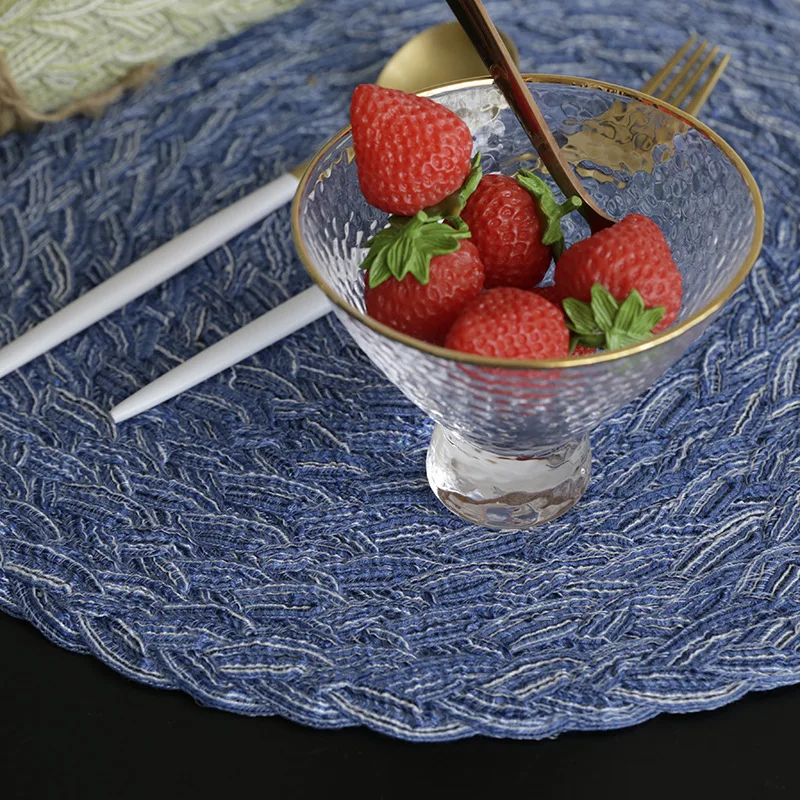 Простые круглые однотонные коврики из ПВХ в японском и южнокорейском стиле