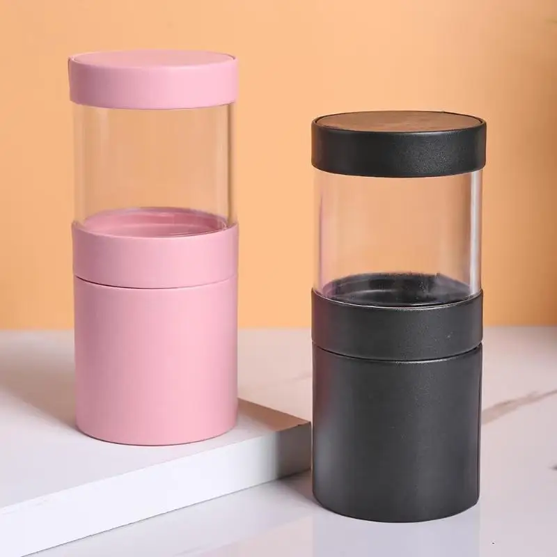 Портативный дорожный Видимый держатель кистей для макияжа из ПУ и ПВХ простота