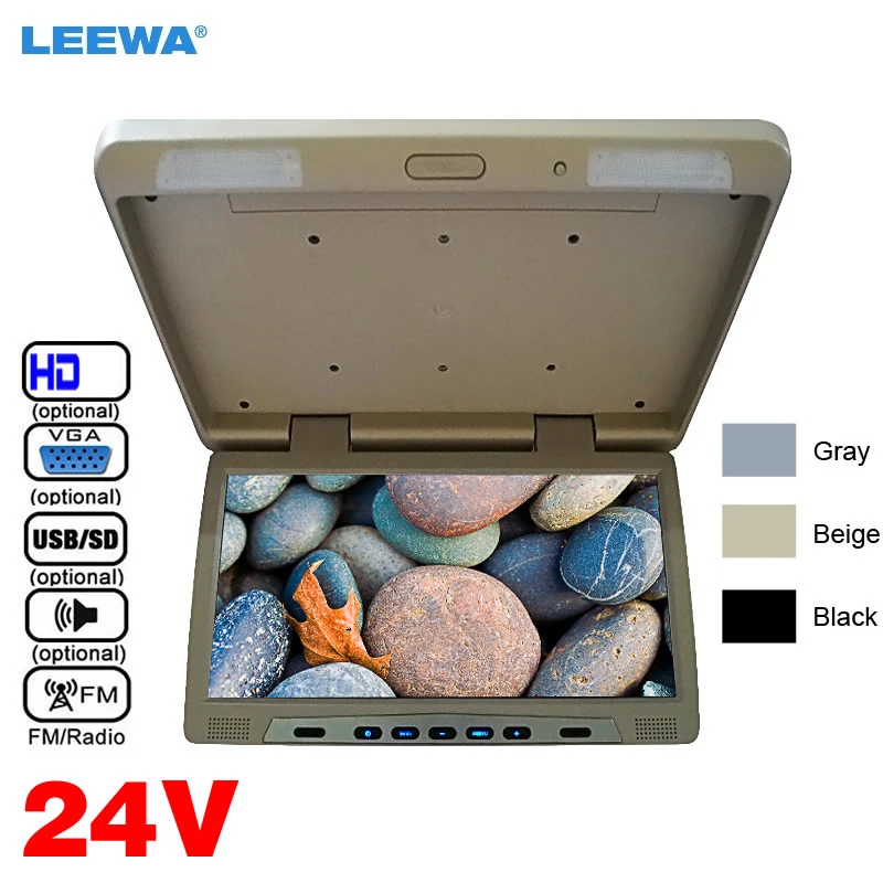 LEEWA 12V/24V 19 &quot19 дюймов крышные ЖК-монитор для автобуса с изображением машинок и