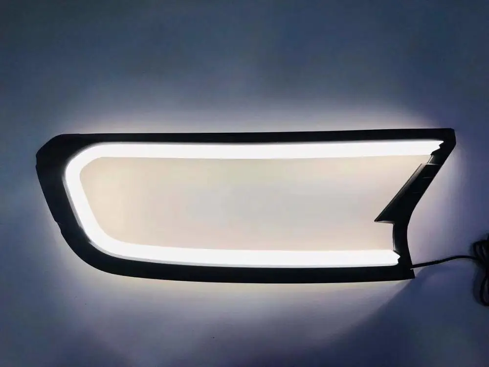 only white light DRL светодиодный фара дневного света крышка для ford ranger T7- аксессуары для ford ranger everest endeavor - Цвет: only white light