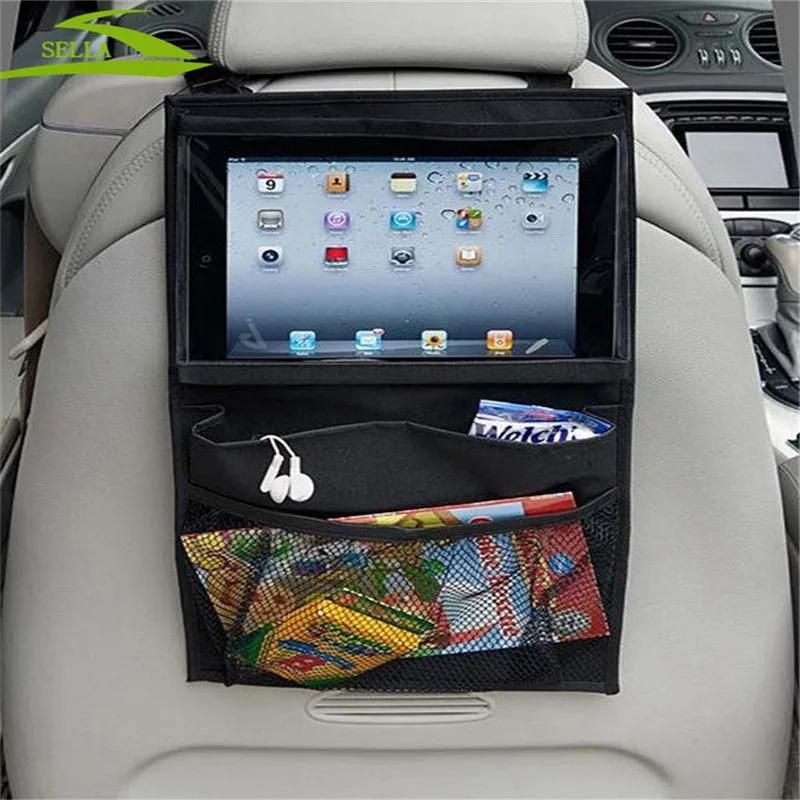 Huihom Car Seat Back iPad Tablet Toy Snack Storage Bag For Kids Car Organizer Automobile Interior Stowing Tidying Accessories