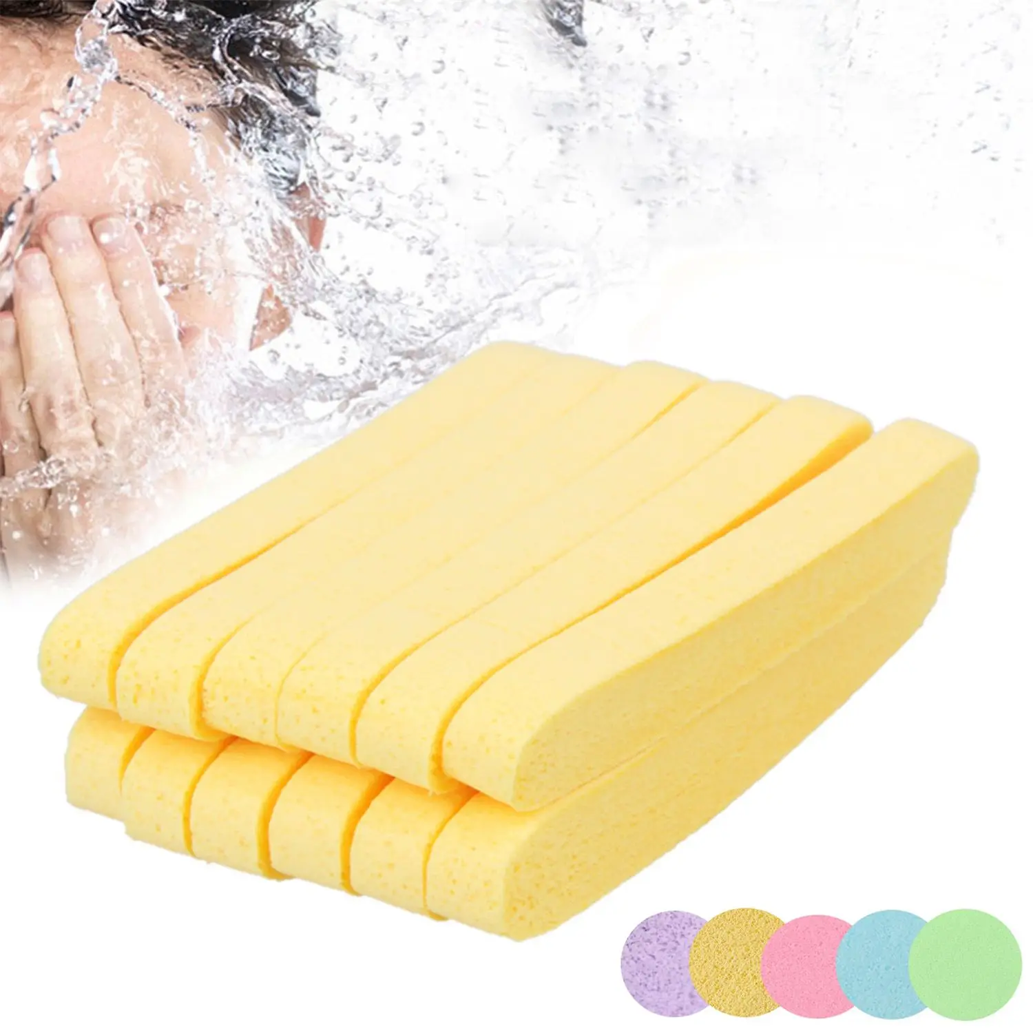 

12Pcs Facial Sponge Compressed Makeup Removal Face Wash Sponges Spa Pads Exfoliating Cleansing Pad Skin Care Tool Cosmetic Puff