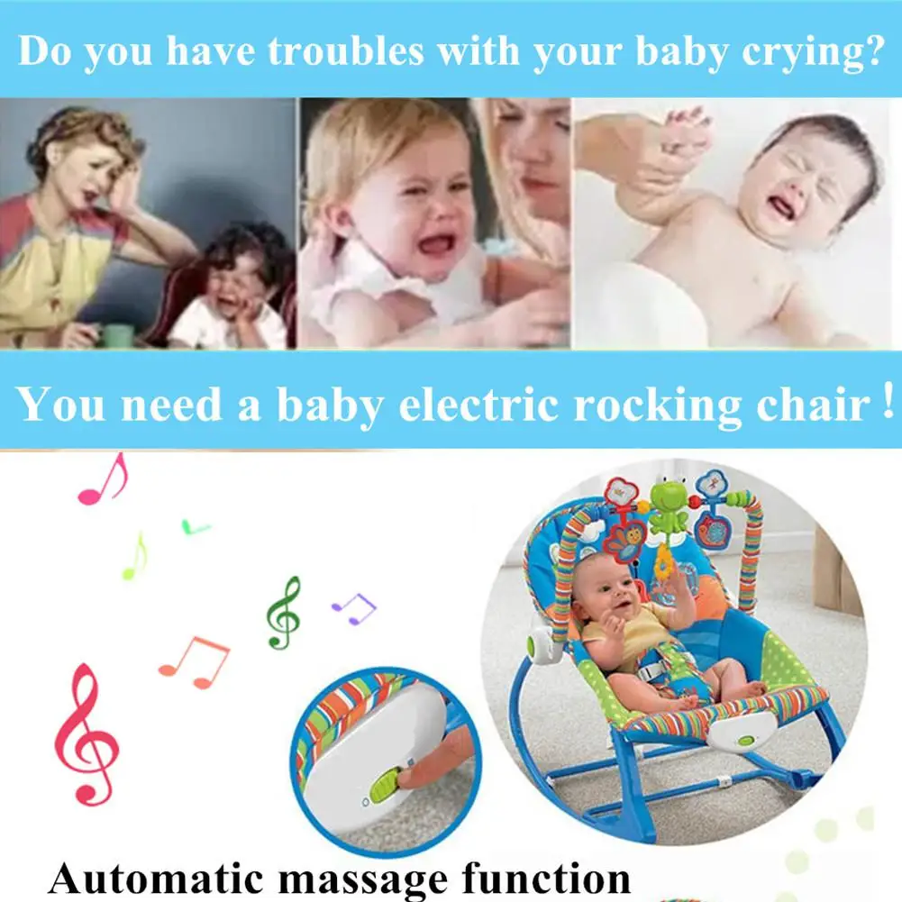 Детское многофункциональное музыкальное Электрическое Кресло-Качалка Kidlove