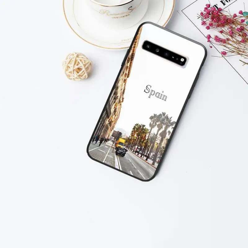 

Spain Glass Phone Case Back Shell For Samsung Galaxy S20 Ultra S10 S9 S8 S7 Plus Edge S10 E Lite Note 8 9 10 Pro Cover