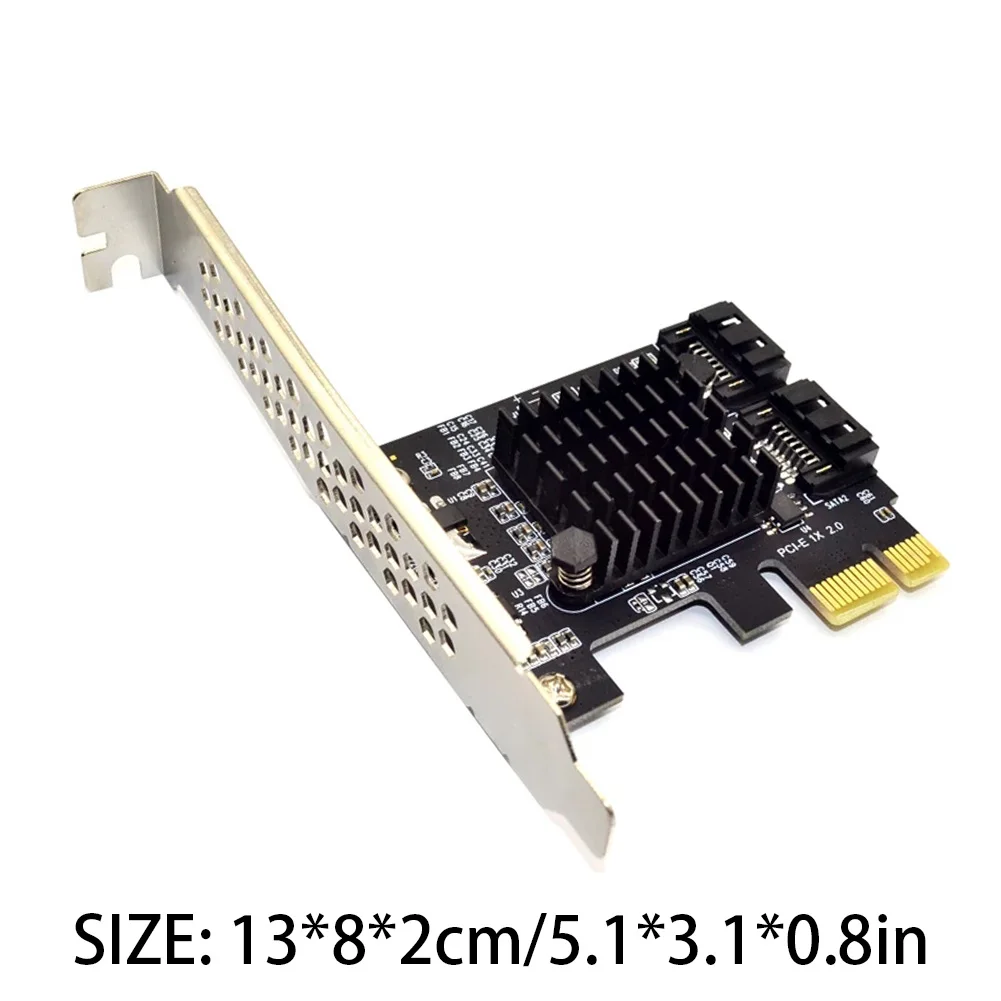 Адаптер с 2 портами SATA 3 0 на PCIe X1 X16 плата расширения III PCI-E PCI Express конвертер Marvell 9125 |