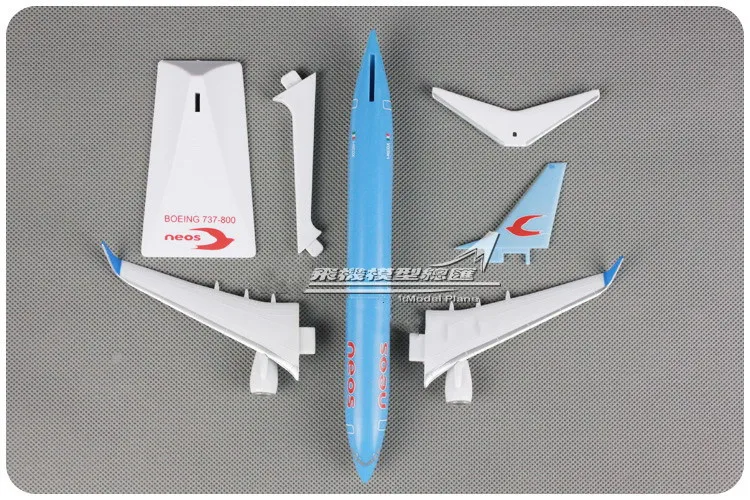 

20CM 1:200 Plastic Air Italian NEOS Airlines Boeing 737 B737-800BBJ Airways Aircraft DIY Assembled Assembly airplane model Plane