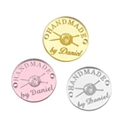 Подарочные зеркальные акриловые этикетки ручной работы для одежды