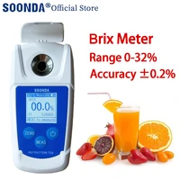 0 32 digital brix refractometer brix tester meter fruit juice beverage drinks sugar content measuring instrument suger meter