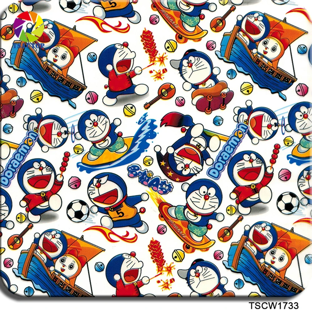 Бесплатная доставка 0.5mX 2m/10m TSCW1733 Doraemon водная переводная пленка гидрографическая