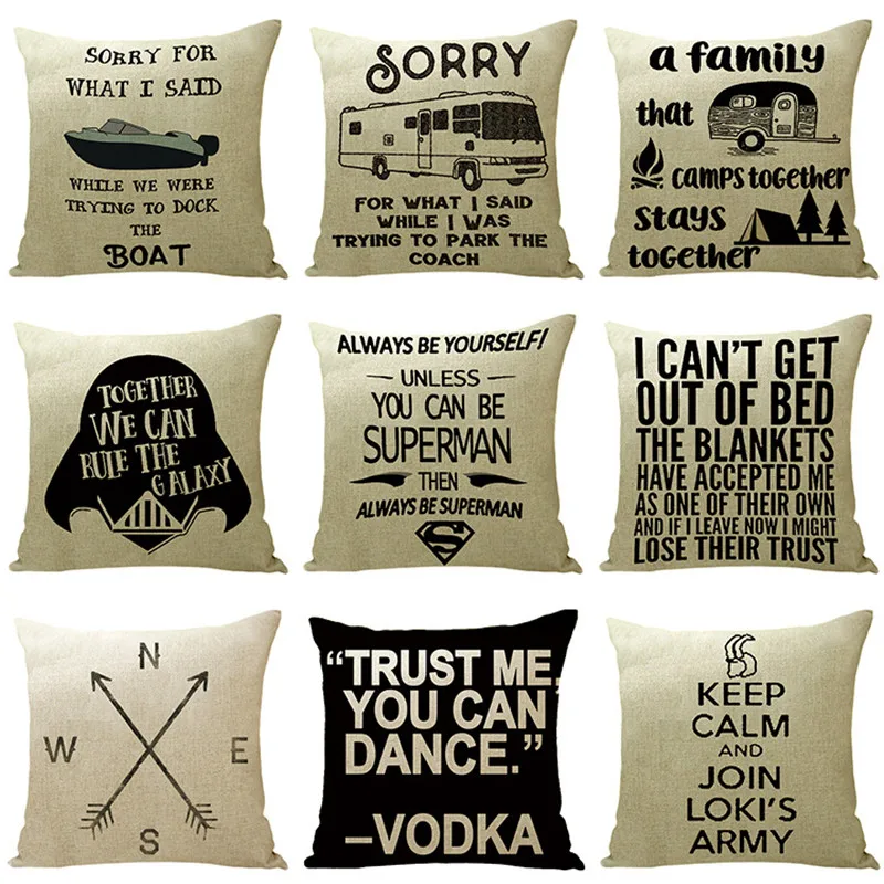Новинка накидка для подушки 45*45 см подушка английский с надписью покрытие