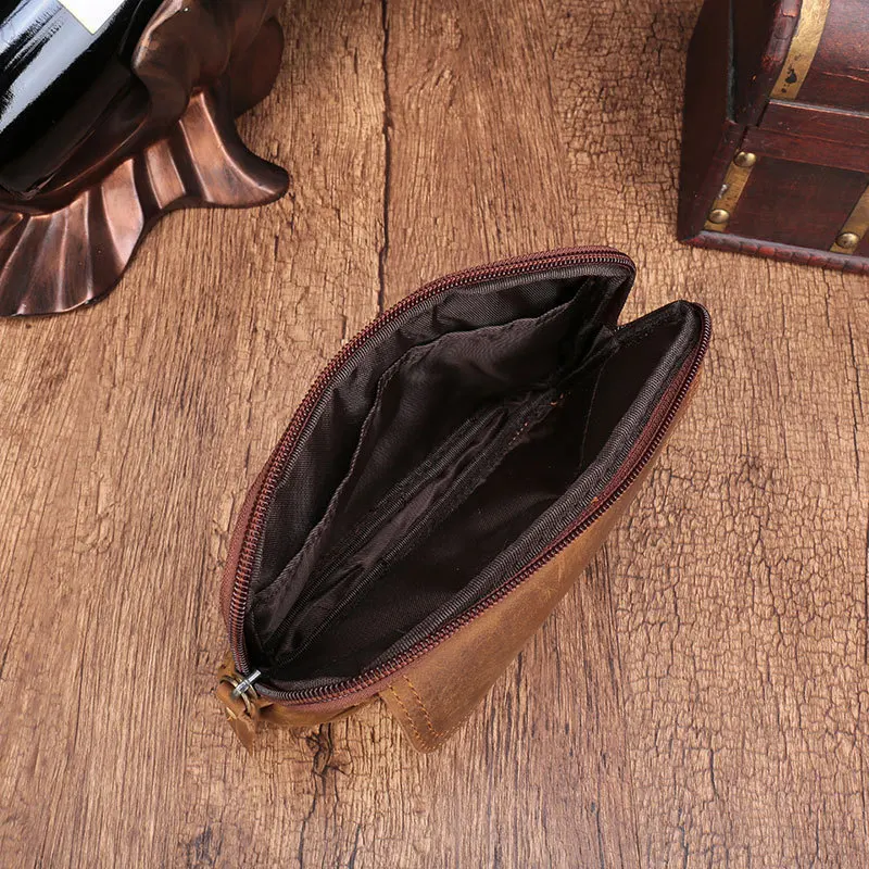 Men Hip Bum Belt Bag Male Zipper Genuine Leather Waist Packs Travel Phone Pouch Bag High Quality Waist Bag Boy Fanny Packs