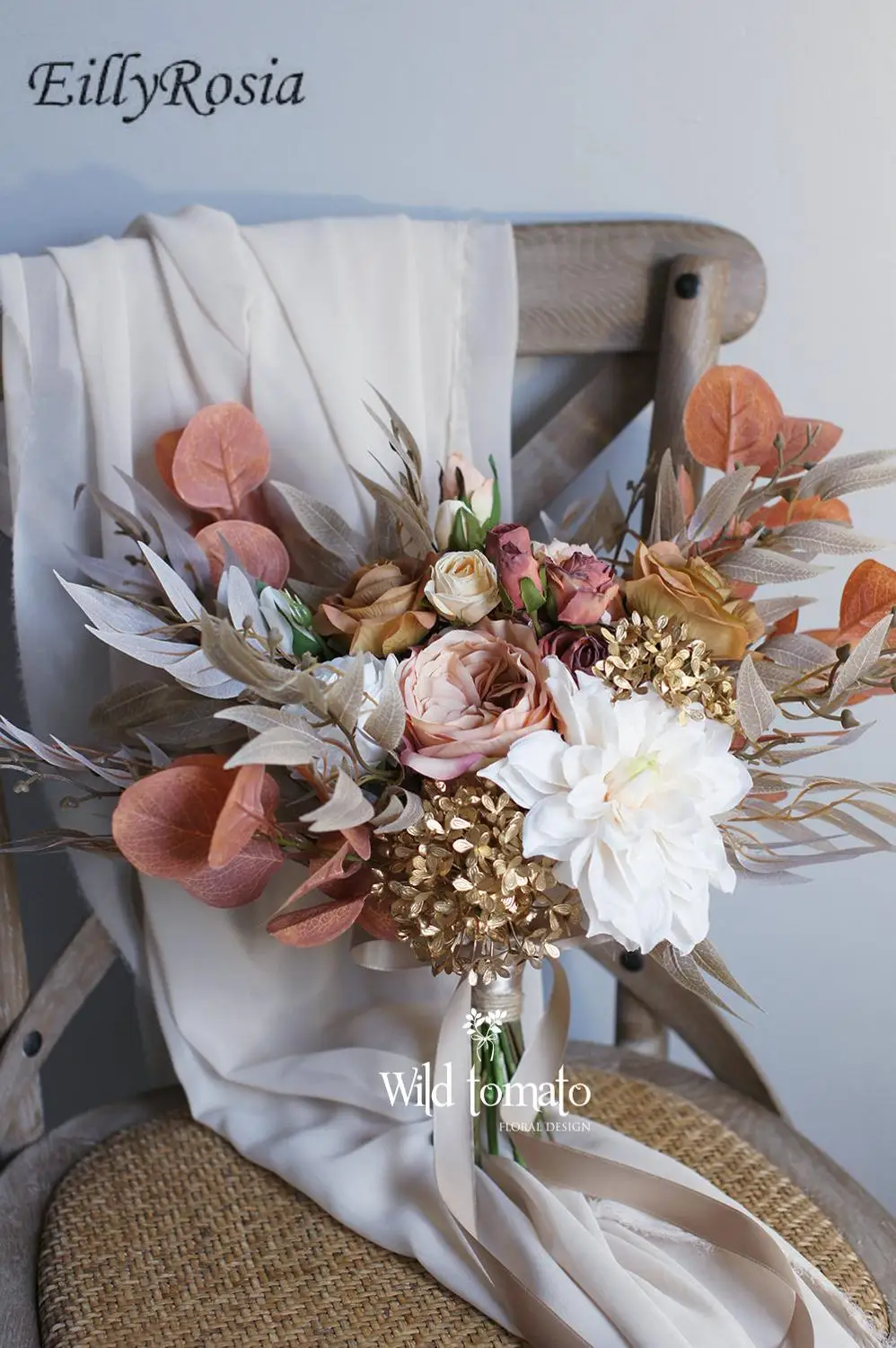 

Festival Meadow Bridal Bouquet Rustic Wedding Flowers for Bride Vintage Wedding Accessory Decoration Unique Design Wildflowers