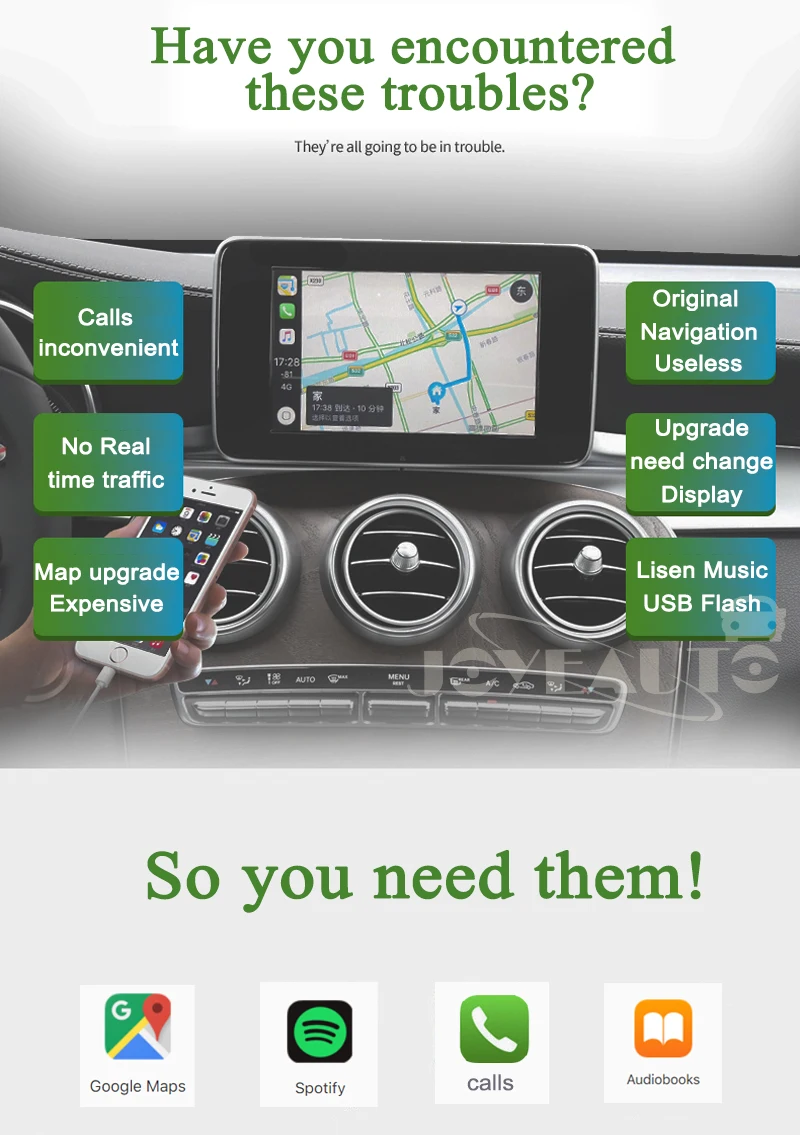 Joyeauto мультимедиа Mercedes V-Class Беспроводная OEM Apple Carplay Aftermarket Модифицированная- поддержка обновления камеры заднего вида