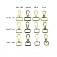 5pcs 161925mm luggage strap adjuster buckles ring metal lobster swivel clip clasp hook for webbing strap diy bags accessories