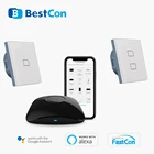Пульт дистанционного управления BroadLink Bestcon TC2S настенный сенсорный, работает с Alexa Google Assistant для умного дома