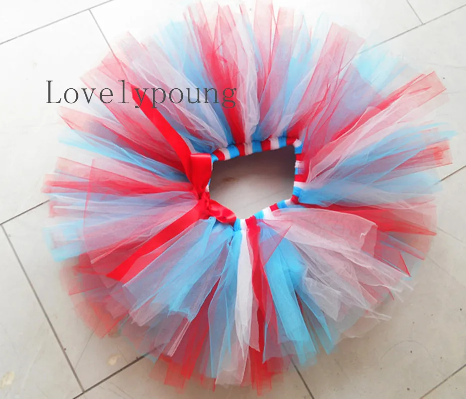 Юбка-пачка с национальным флагом юбка-пачка синего белого красного цветов пышные