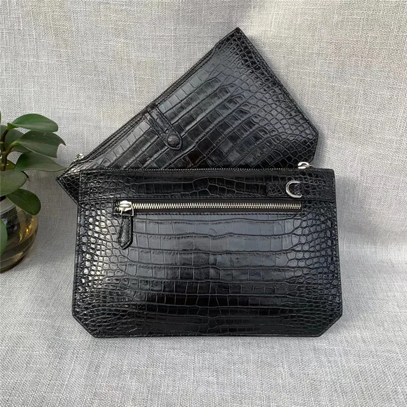 Аутентичные экзотические крокодиловой кожи живота Для Мужчин's Бизнес женские