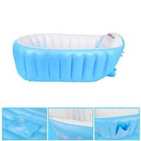 baby inflatable bathtub portable infant toddler bathing tub non slip travel mini swimming pool foldable shower bathtub