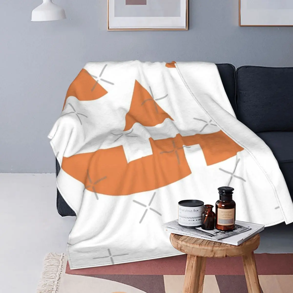 

Manta de calabaza de Halloween, manta a cuadros para cama, sofá, sudadera con capucha, alfombra de oración islámica, 1 unidad