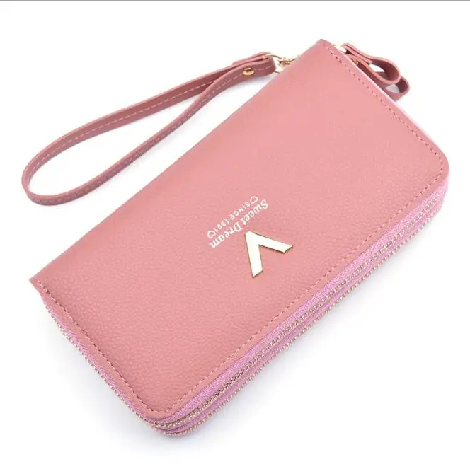 Лидер продаж модные сумки для мобильного телефона с длинной молнией и надписью