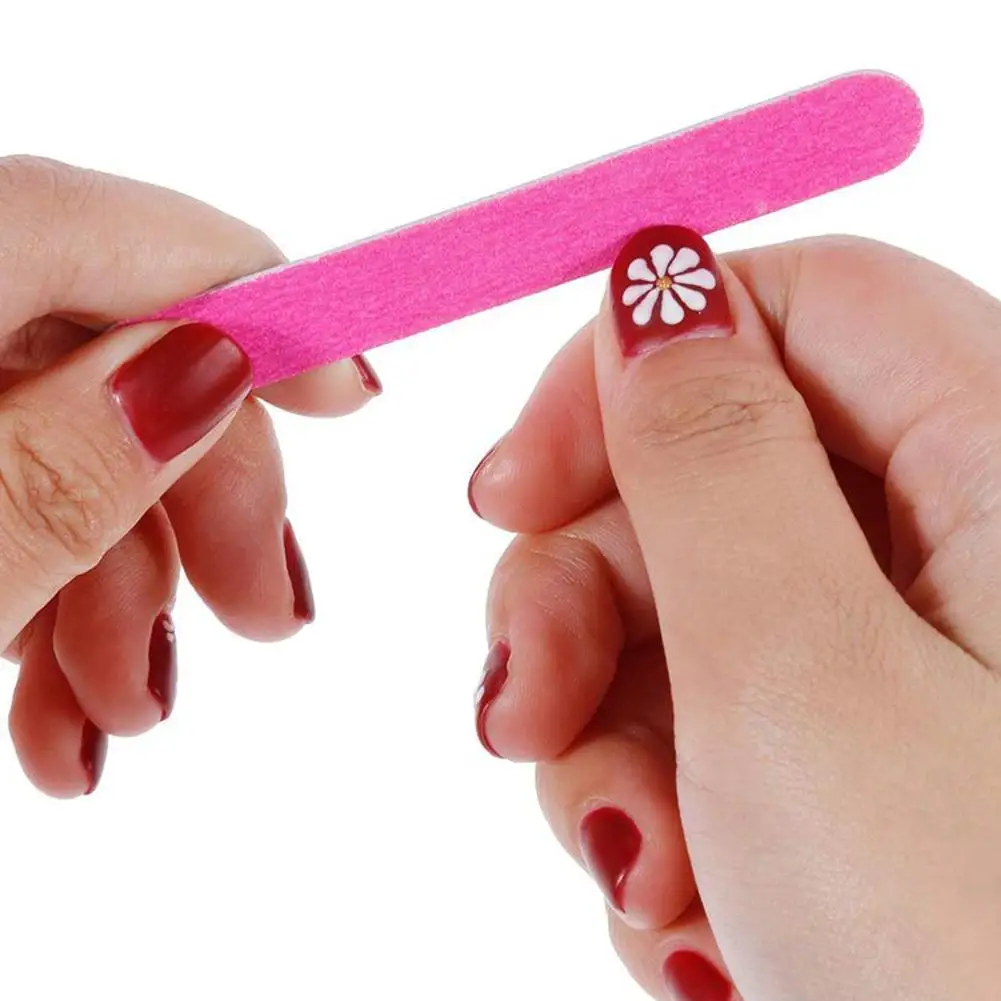 100/200PCS Nail Files Double Side Emery Disposable Buffers Polisher Manicure Pedicure Tools Lixa De Unha Lima Buffer | Красота и