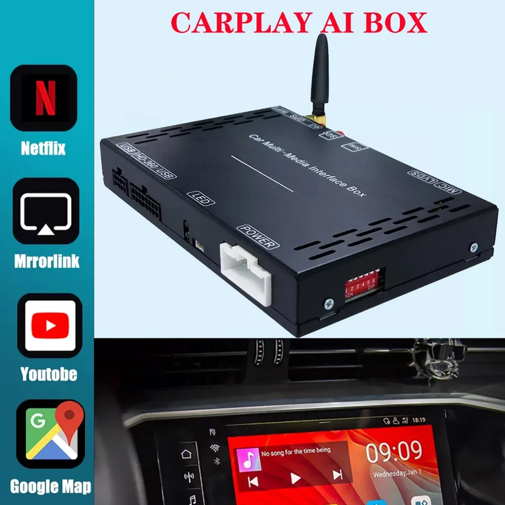 

Wireless CarPlay Android Auto Decoder for BMW NBT CIC System 1 2 3 4 5 7 Series Android 9.0 Universal Plug and Play USB AI Box