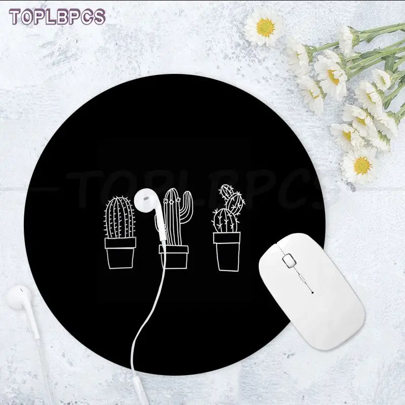

TOPLBPCS Vintage Cool Cactus Watercolor Unique Desktop Pad Game Lockedge Mousepad gaming Mousepad Rug For PC Laptop Notebook