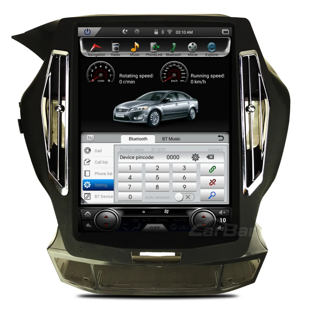 Автомобильный DVD проигрыватель на Android с 15 дюймовым вертикальным большим экраном