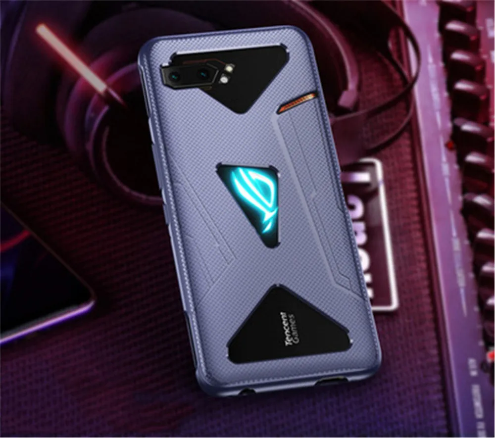2 в 1 закаленное стекло для Asus ROG Phone II ZS660KL чехол ультра тонкий противоударный чехол для телефона Asus ROG Phone 2 Phone2 чехол