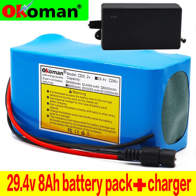Литий ионный аккумулятор 7s3p 24V 8ah для электрического велосипеда 29 4 V 8000mAh 15A BMS 250W 350W