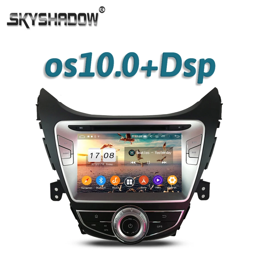 Автомобильный DVD плеер 720P 8 дюймов Android 10 0 ядер 4 Гб ОЗУ GPS RDS радио Wi Fi Bluetooth 5 для Hyundai