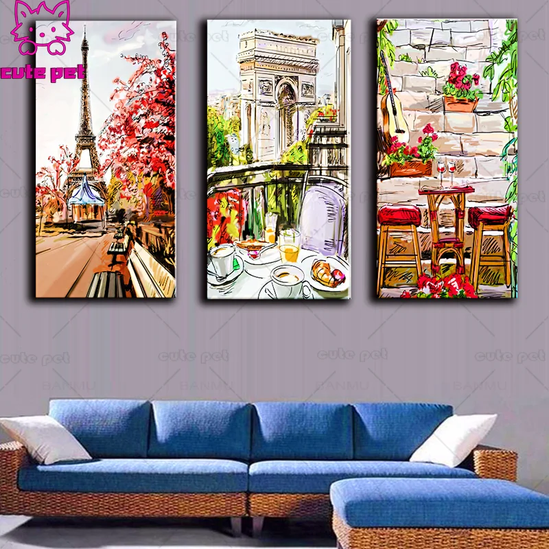 

Diy Diamond Painting 5D European landscape Full Drill mosaic diamant Embroidery rhinestone handcraft Cross Stitch Decor puzzle