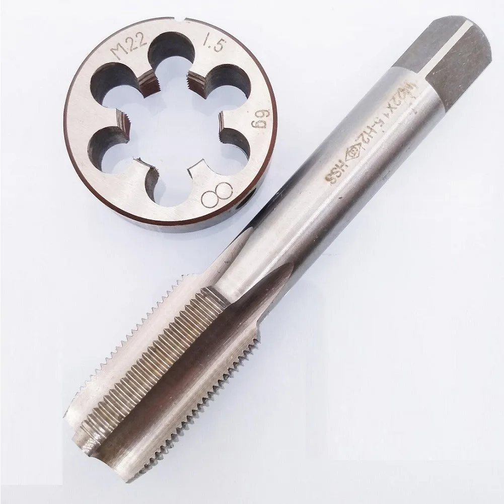 

High Speed Steel M22/M20 X 1.5mm Tap & M22/M20 X 1.5mm Die Metric Thread Right Hand Thread Tap Die Metalworking Tool