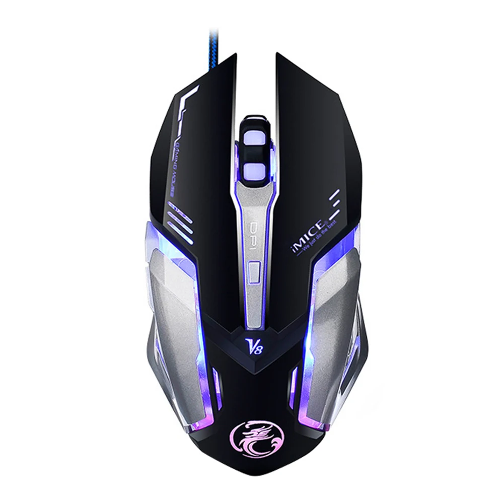 iMICE V8 Ergonomic gaming mouse 12000DPI 12000FPS 7-button RGB backlit optical with fire key suitable for FPS gamers | Компьютеры и
