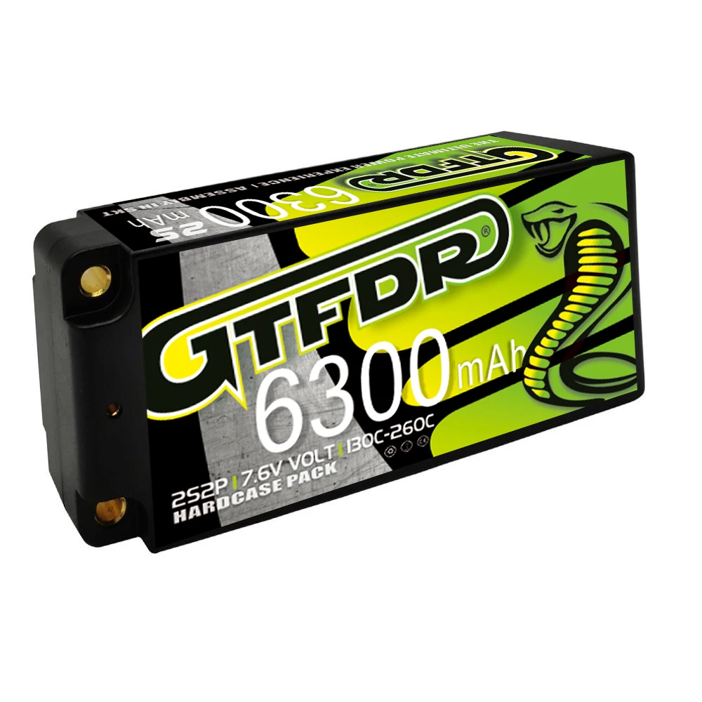 gtfdr lipo battery 2s short hv 76 v 6300mah 130c 5mm bullet competition короткий комп
