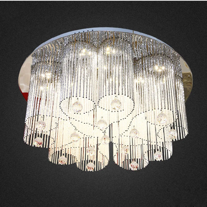 Роскошный светодиодный хрустальный светильник E14 потолочный лампа для гостиной