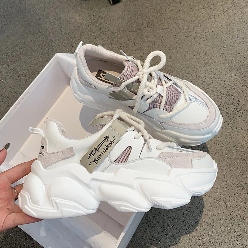 

Spring Women Platform Sneakers Designers 2021 New Breathable Chunky Vulcanize Shoes Woman Mesh Casual Ulzzang Dad Shoes Trainers