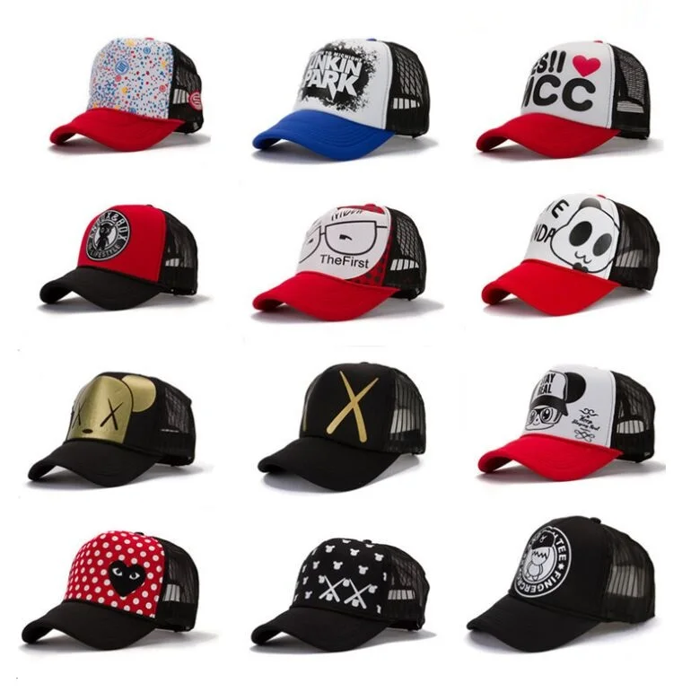 Кепка бейсболка летняя для девочек детская повседневная с мультяшным рисунком