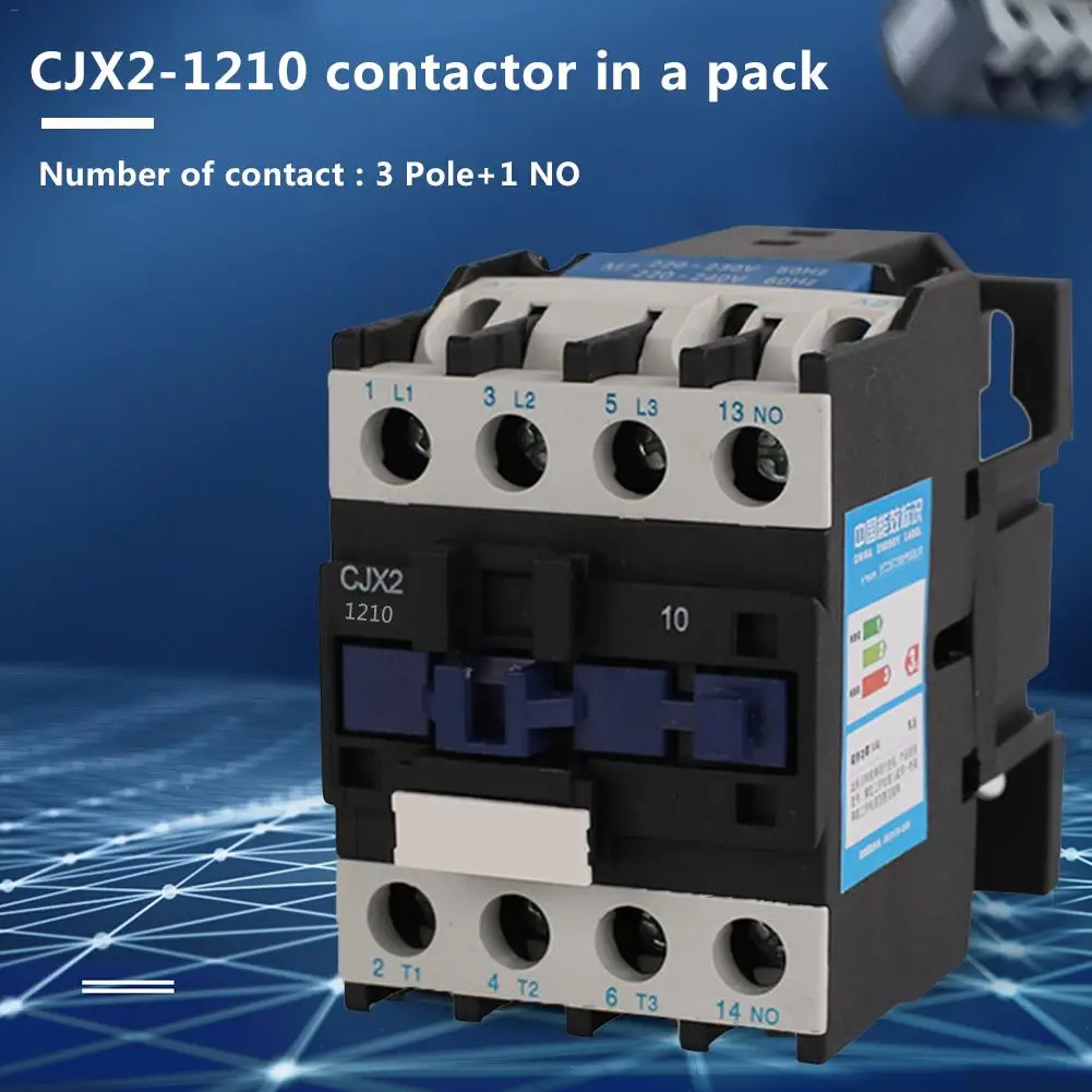 CJX2 1210 LC1 контактор переменного тока 12A 3 фазы полюсный без катушки Напряжение 380V 220V