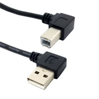 90 degree right angled usb 2 0 a male to right angled b male printer cable for printer scanner hardisk 50cm 100cm