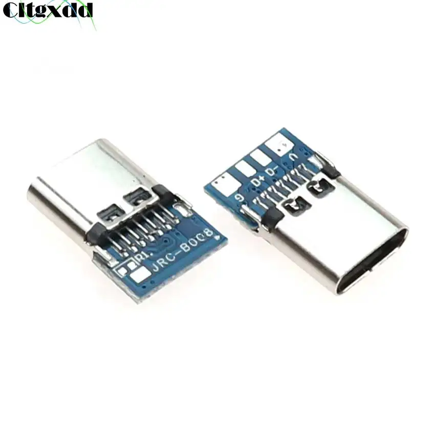 

Cltgxdd 100pcs/Lot USB 3.1 Type C Connector 14 Pin Female Socket Receptacle Through Holes PCB 180 Vertical Shield USB-C