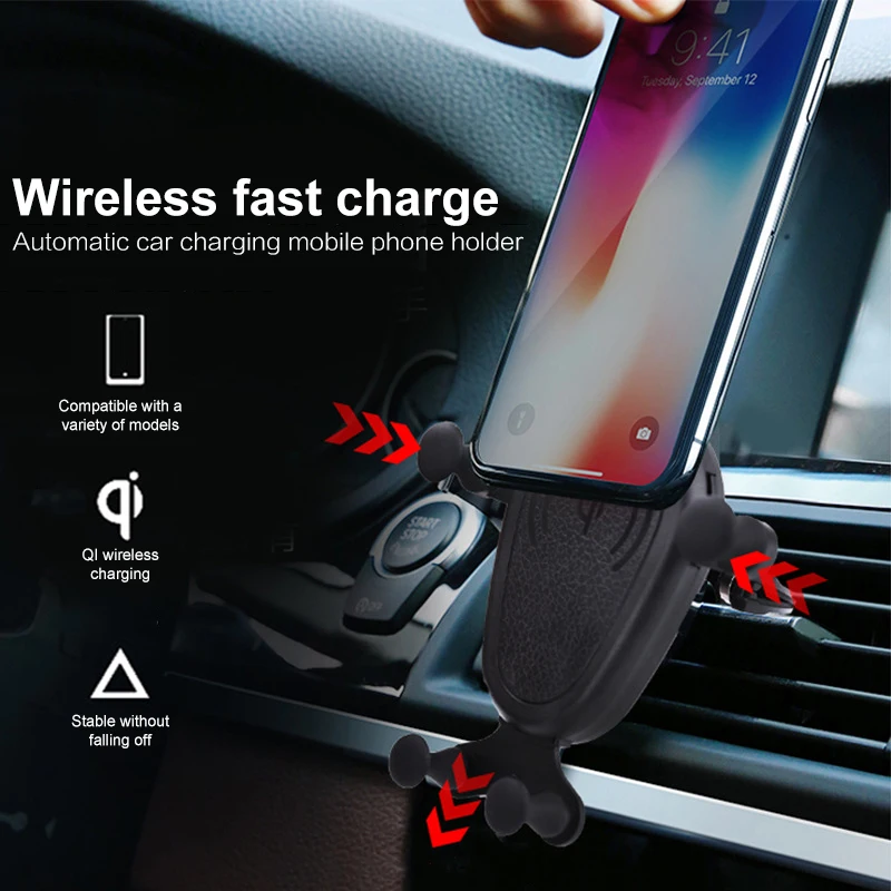 2019 новое автомобильное беспроводное зарядное устройство Qi держатель мобильного
