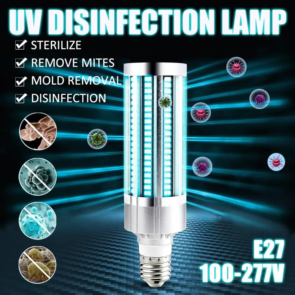 

UV Ermicidal Lamp LED UVC Bulb E27 Household Ozone Disinfection Light Bulbs 100-277V Party Lighting Appliances